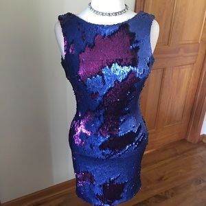 Cobalt sequin dress